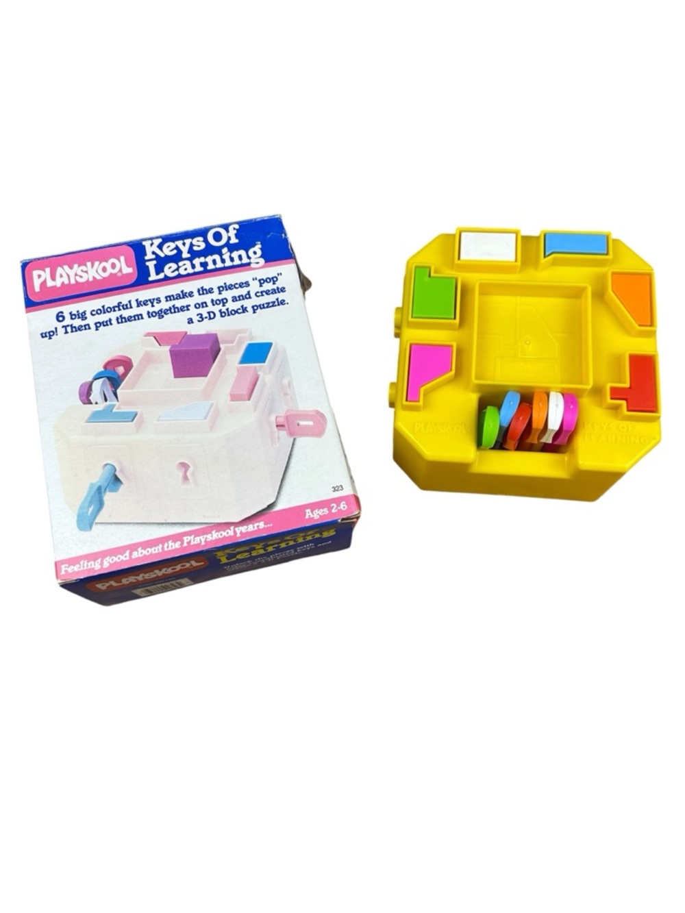 Vintage 1980s Playskool Keys of Learning Toy Preschool Toy COMPLETE with Box
